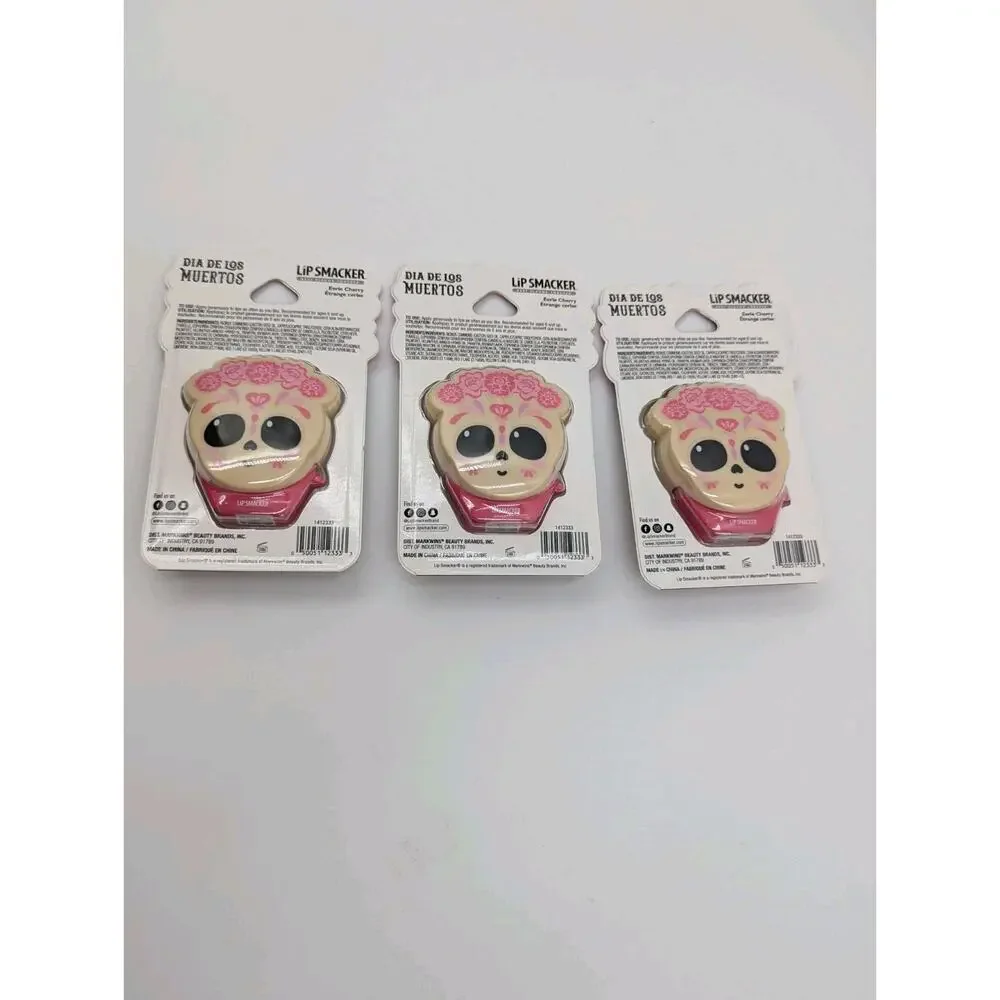 3 Pack Lip Smacker Best Flavor Forever Dia De Los Muertos Eerie Cherry 0.26oz